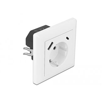 DeLOCK Presa a muro con due porte di ricarica USB 3,4 A, 1 x USB Tipo-A e 1 x USB Type-C