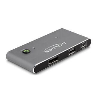 DeLOCK USB-C KVM Switch to DisplayPort 8K 30 Hz with USB 2.0