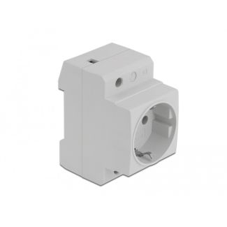 DeLOCK Power Socket with a Side Grounding Contact for DIN Rail 5 pieces