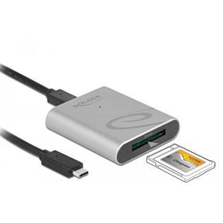 DeLOCK Lettore di schede USB Type-C in alloggiamento in alluminio per schede di memoria CFexpress