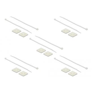 DeLOCK 18678 supporto per fascette Bianco Nylon 10 pz