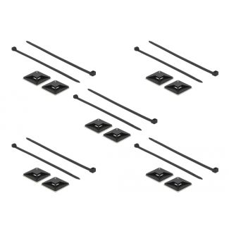 DeLOCK 18675 supporto per fascette Nero Nylon 10 pz
