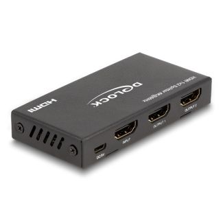 DeLOCK HDMI Splitter 1 x HDMI in to 2 x HDMI out 4K 60 Hz with downscaler