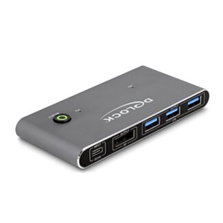 DeLOCK Switch KVM DisplayPort 8K 30 Hz con USB 5 Gbps