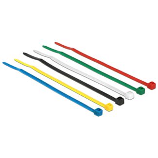 DeLOCK 18627 fascetta Nylon Nero, Blu, Verde, Rosso, Trasparente, Giallo 100 pz