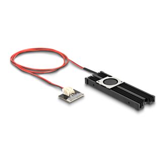 DeLOCK Heat sink with Fan for M.2 SSD 2280 black