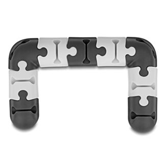 DeLOCK Set modulare autoadesivo portacavi da 9 pezzi nero / grigio