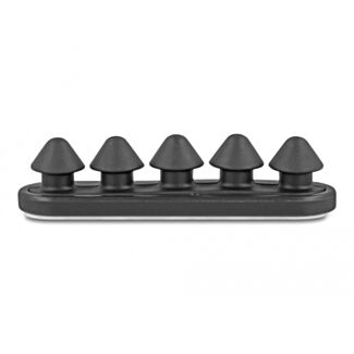 DeLOCK Portacavi con 5 passanti autoadesivi nero set da 2 pezzi