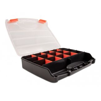 DeLOCK Sorting box with 17 compartments 320 x 255 x 60 mm orange / black