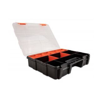 DeLOCK Sorting box with 21 compartments 290 x 220 x 60 mm orange / black