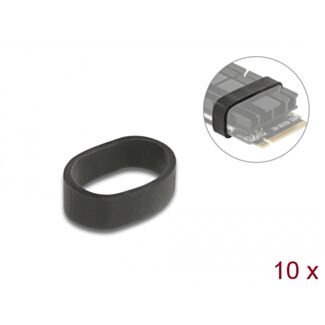 DeLOCK Anello di gomma per il montaggio di M.2 SSD e dissipatore di calore nero 10 pezzi