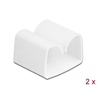 DeLOCK Clip portacavi 2 pezzi bianco