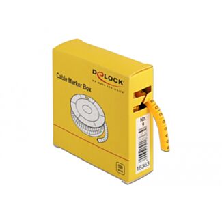 DeLOCK Scatola segnacavi, n. 9, giallo, 500 pezzi