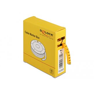 DeLOCK Scatola segnacavi, n. 6, giallo, 500 pezzi