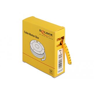 DeLOCK Scatola segnacavi, n. 3, giallo, 500 pezzi