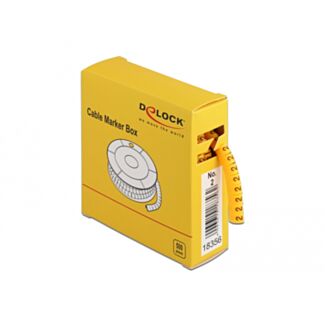 DeLOCK Scatola segnacavi, n. 2, giallo, 500 pezzi