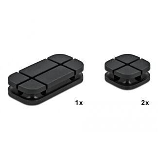 DeLOCK Set portacavi Combo Set 3 pezzi nero
