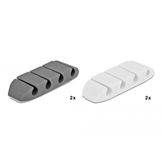 DeLOCK Portacavi con 4 passacavi a trapezio Set 4 pezzi