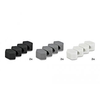 DeLOCK Portacavi con 3 passacavi a nido d'ape Set 6 pezzi