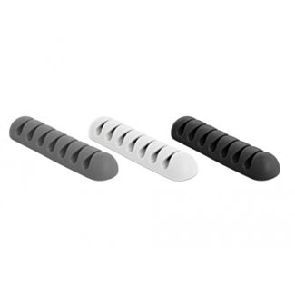 DeLOCK 18301 organizer per cavi Scrivania/Parete Supporto per cavo Nero, Grigio, Bianco 6 pz