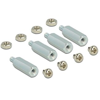 DeLOCK 18214 kit di fissaggio Argento, Acciaio inox