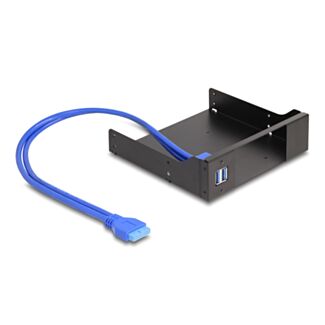 DeLOCK Telaio di installazione in metallo da 5.25″ per rack mobile Slim Bay con hub USB 5 Gbps