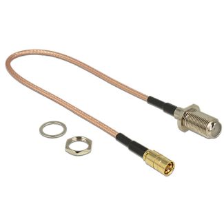 DeLOCK 13024 coaxial cable RG-316 0.25 m F SMB Brown
