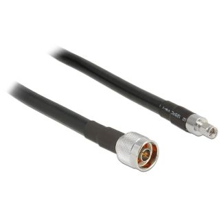 DeLOCK 5m, N/RP-SMA coaxial cable CFD400, LLC400 Black