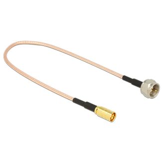 DeLOCK 0.25m F/SMB coaxial cable RG-316 Black