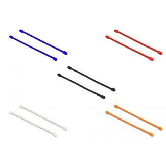 DeLOCK 018971 fascetta Silicone Nero, Blu, Arancione, Rosso, Bianco 10 pz