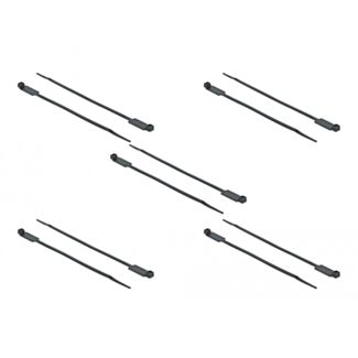 DeLOCK 18961 fascetta Fascetta con inserimento in parallelo Poliammide Nero 10 pz