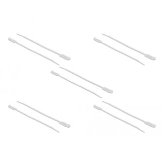 DeLOCK 18956 fascetta Fascetta con inserimento in parallelo Poliammide Bianco 10 pz