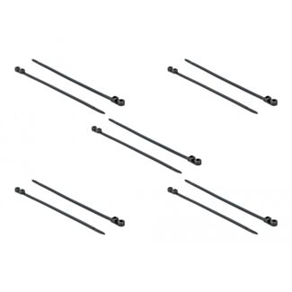 DeLOCK 18953 fascetta Fascetta con inserimento in parallelo Poliammide Nero 10 pz