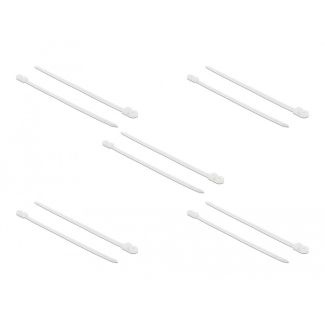 DeLOCK 18948 cable tie Parallel entry cable tie Polyamide White 10 pc(s)
