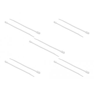 DeLOCK 18945 fascetta Fascetta con inserimento in parallelo Poliammide Bianco 10 pz