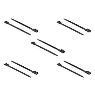 DeLOCK 18891 fascetta Releasable cable tie Nylon Nero 10 pz