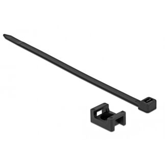 DeLOCK 18886 fascetta Fascetta per montaggio a vite Nylon Nero 10 pz