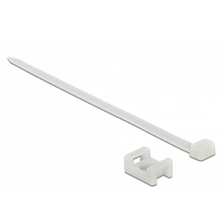 DeLOCK 18885 fascetta Fascetta per montaggio a vite Nylon Bianco 10 pz