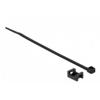 DeLOCK 18884 cable tie Screw mount cable tie Nylon Black 10 pc(s)
