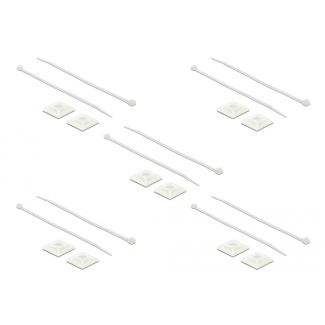 DeLOCK 18834 supporto per fascette Bianco Nylon 10 pz