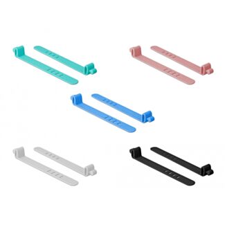 DeLOCK 18829 fascetta Releasable cable tie Silicone Colori assortiti 10 pz