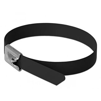 DeLOCK 18814 fascetta Acciaio Nero 10 pz