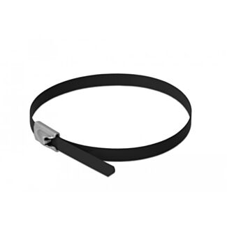 DeLOCK 18812 fascetta Acciaio Nero 10 pz