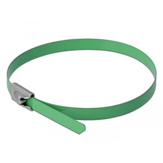 DeLOCK 18802 fascetta Acciaio Verde 10 pz