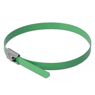 DeLOCK 18801 cable tie Steel Green 10 pc(s)