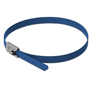 DeLOCK 18793 fascetta Acciaio Blu 10 pz