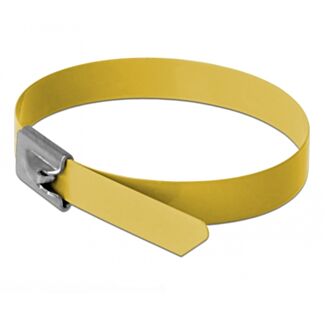 DeLOCK 18791 fascetta Acciaio Giallo 10 pz