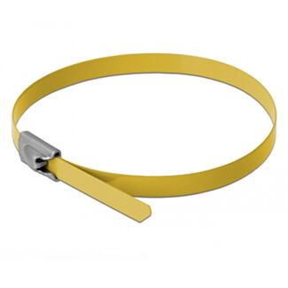 DeLOCK 18788 fascetta Acciaio Giallo 10 pz