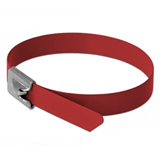DeLOCK 18782 fascetta Acciaio Rosso 10 pz