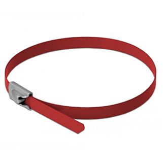 DeLOCK 18780 fascetta Acciaio Rosso 10 pz